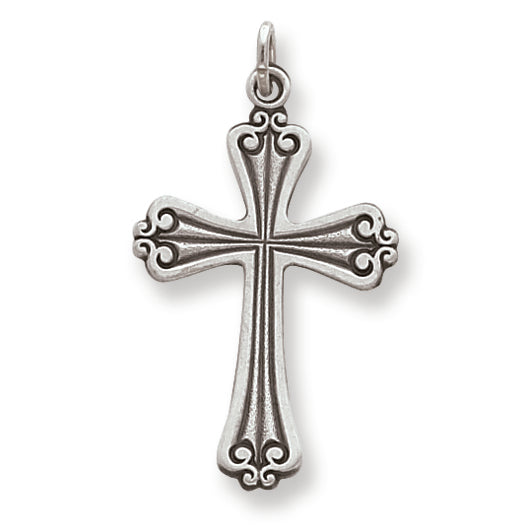 Sterling Silver Antiqued Cross Pendant