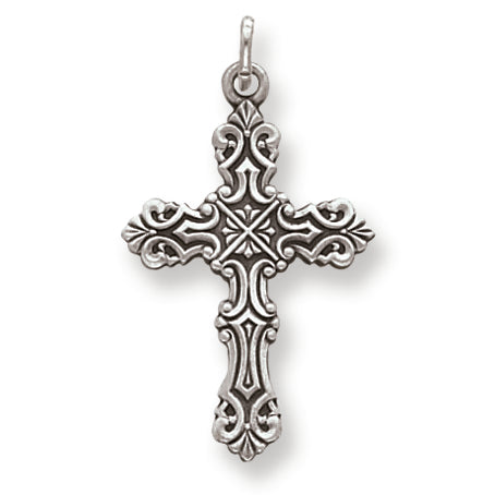 Sterling Silver Antiqued Cross Pendant