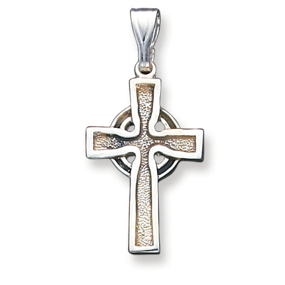 Sterling Silver Antiqued Iona Cross Pendant