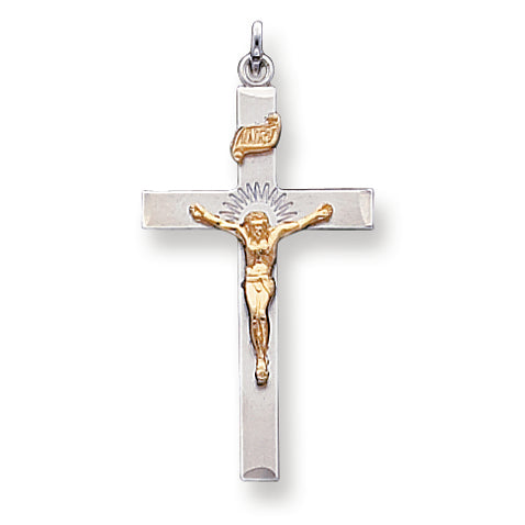 Sterling Silver & Vermeil INRI Crucifix Charm