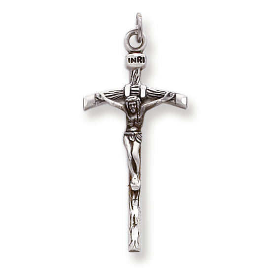 Sterling Silver Antiqued Crucifix Pendant