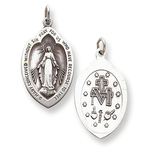 Sterling Silver Antiqued Miraculous Medal