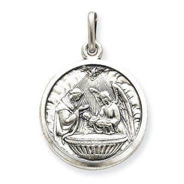 Sterling Silver Baptism Medal