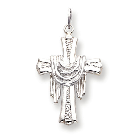 Sterling Silver Draped Cross Charm