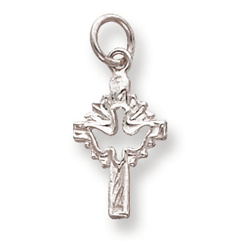 Sterling Silver Dove Cross Charm