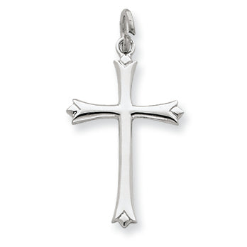 Sterling Silver Fleur de lis Cross Charm