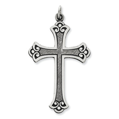 Sterling Silver Antiqued Cross Pendant
