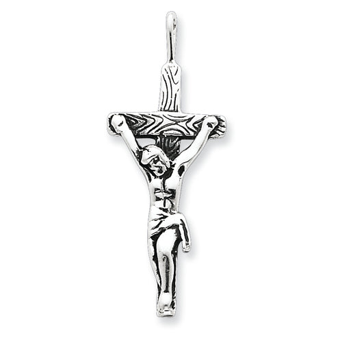 Sterling Silver Antiqued Crucifix Pendant