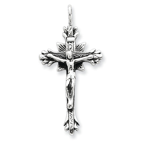 Sterling Silver Antiqued Crucifix Pendant