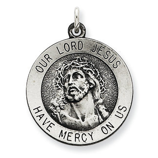 Sterling Silver Antiqued Ecce Homo Medal