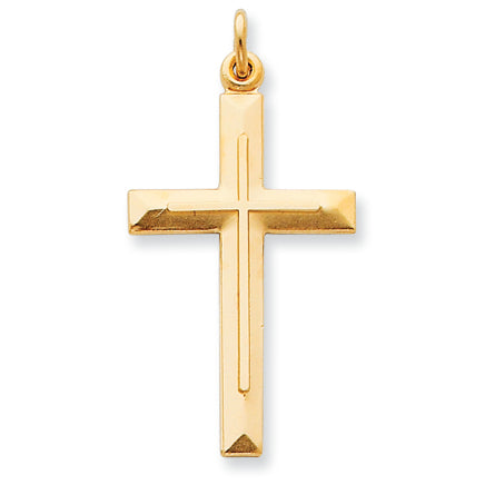 Sterling Silver & 18k gold Plated Cross Pendant