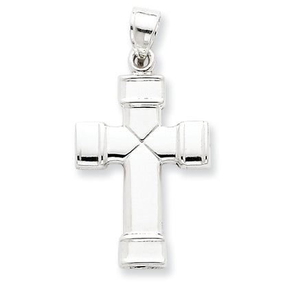 Sterling Silver Hollow Reversible Cross Pendant