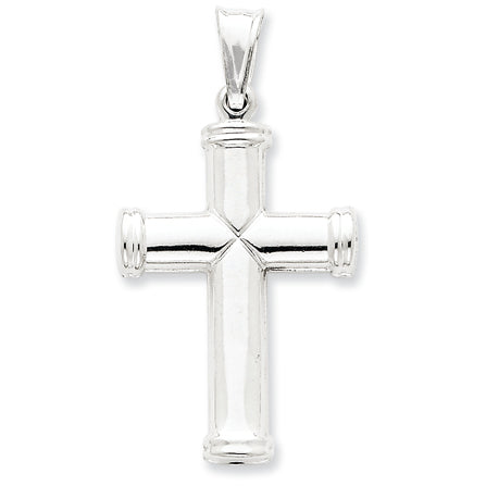 Sterling Silver Hollow Reversible Cross Pendant