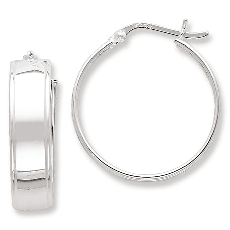 Sterling Silver 25mm Hoop Earrings