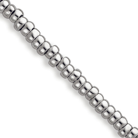 Sterling Silver Rhodium-plated Polished Toggle Bracelet