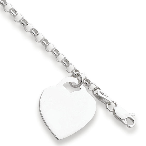 Sterling Silver Heart Bracelet
