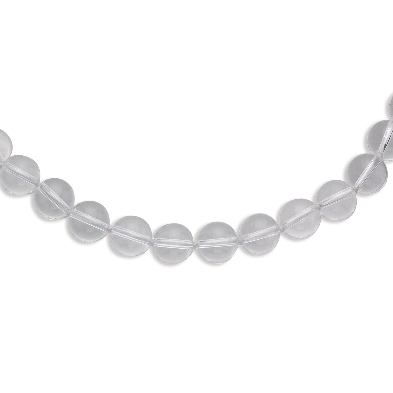 12-12.5mm Smooth Beaded Crystal Necklace