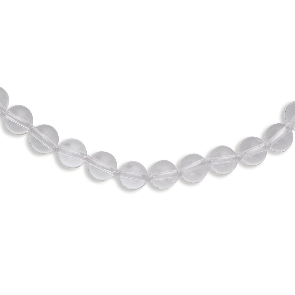 8-8.5mm Smooth Beaded Crystal Necklace