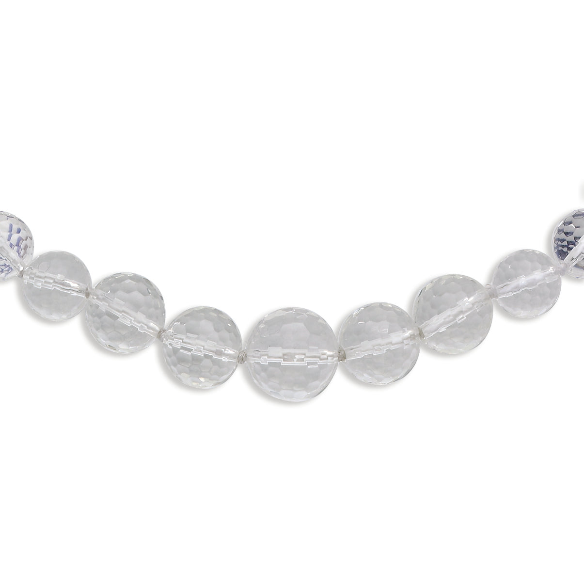8-16mm Graduated Faceted Crystal Necklace