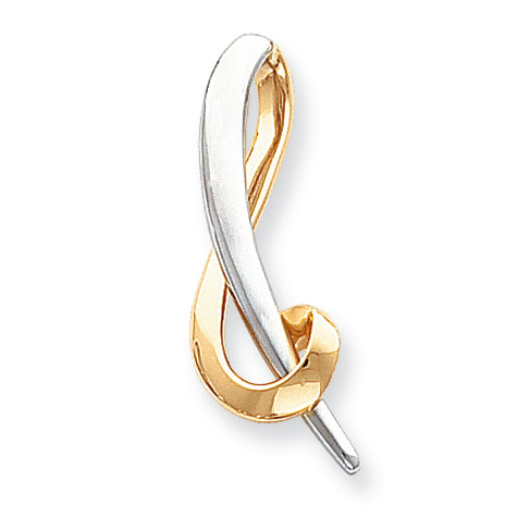 14K Gold Two-Tone Fits up to 4mm Regular & 6mm Fancy/Reversible Fancy Omega Slid