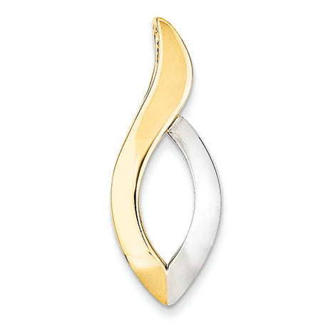 14K Gold Two-Tone Fancy Omega Slide