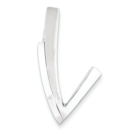 14K White Gold Designer Slide