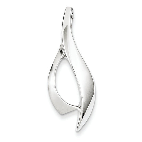 14K White Gold Designer Slide