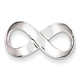 14K White Gold Fancy Polished Figure-8 Chain Slide