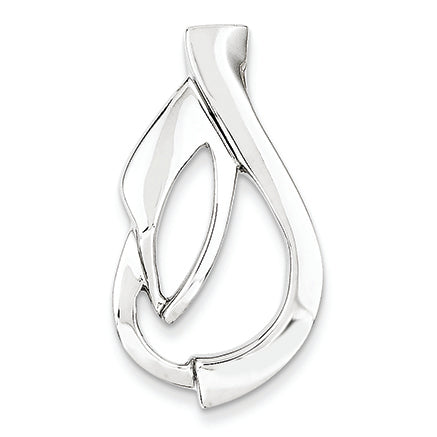 14K White Gold Designer 6mm Slide