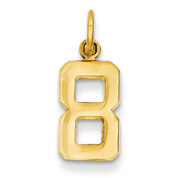 14K Goldy Casted Small Polished Number 8 Charm