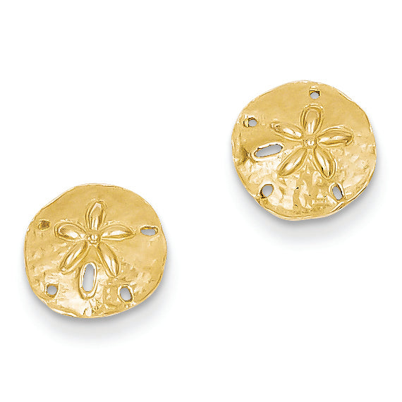 14K Gold Sanddollar Post Earrings