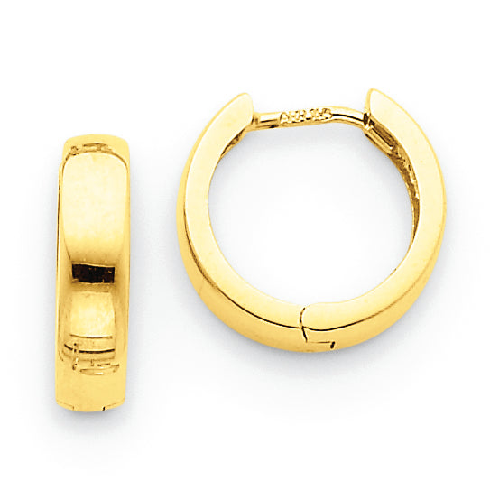 14K Gold Hinged Hoop Earrings