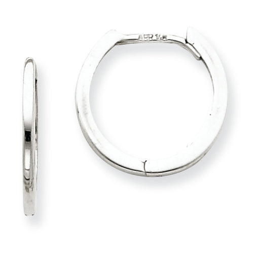 14K White Gold Hinged Earrings