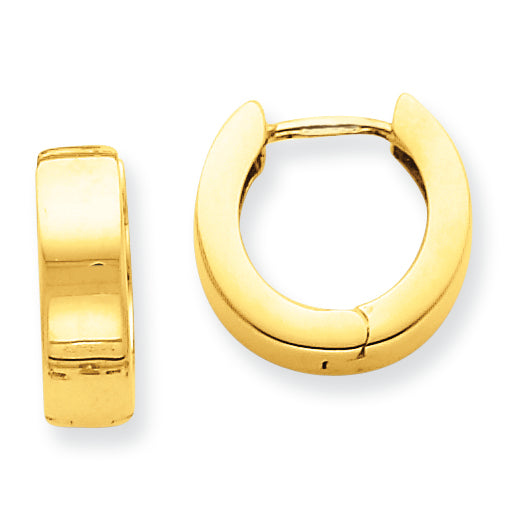 14K Gold Hinged Hoop Earrings