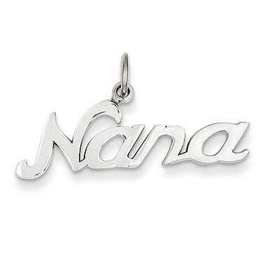 14K White Gold Nana Charm