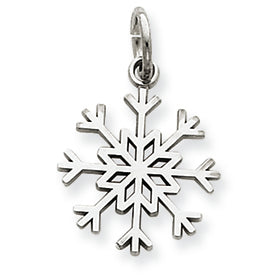 14K White Gold Snowflake Charm
