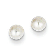 14K Gold 4 - 4.5mm Button Cultured Pearl Stud Earrings