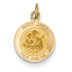 14K Gold Saint Joseph Medal Charm