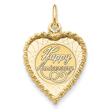 14K Gold Happy Anniversary Charm