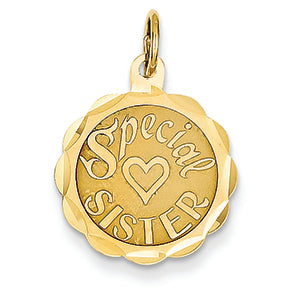 14K Gold Special Sister Charm