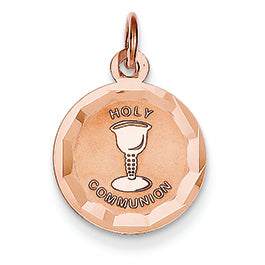 14K Gold Rose-Gold Holy Communion Charm