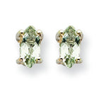 0.3 Carat 14K Goldw 5X2.5mm Marquise Green Amethyst Earring