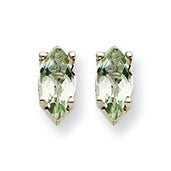 0.5 Carat 14K Goldw 6x3mm Marquise Green Amethyst Earring