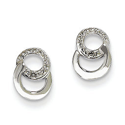 14K White Gold Diamond Earrings