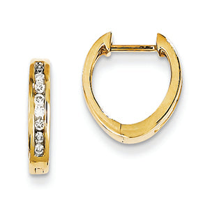0.2 Carat 14K Gold Diamond Hoop Earrings