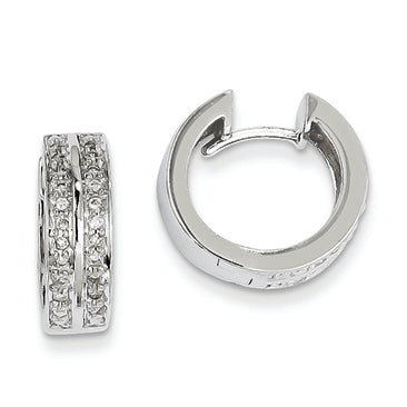 0.2 Carat 14K White Gold Diamond Hinged Earrings