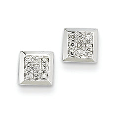 0.1 Carat 14K White Gold Earring
