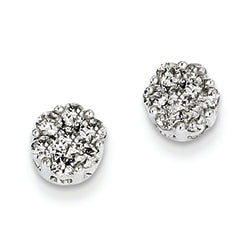 0.6 Carat 14K White Gold Diamond Cluster Screwback Earrings