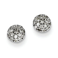 0.2 Carat 14K White Gold Diamond Button Earrings
