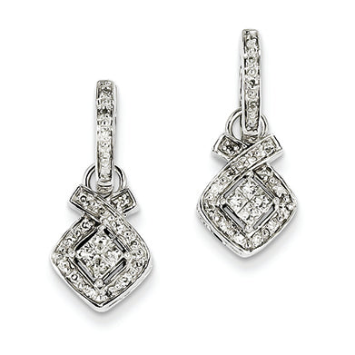 0.3 Carat 14K White Gold Diamond Earrings